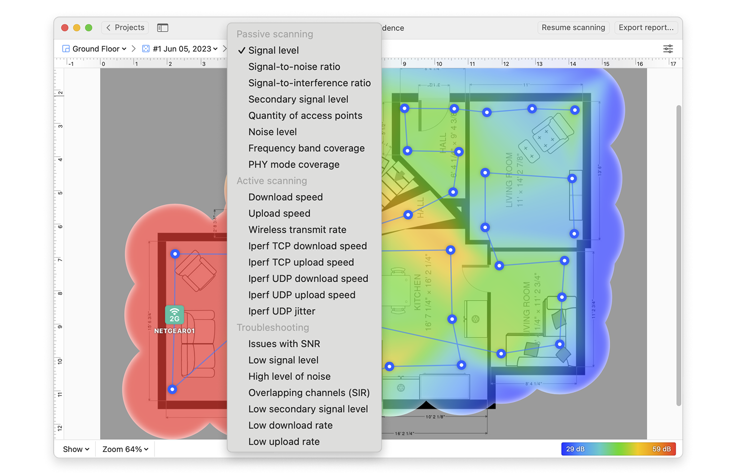 Netspot — heatmap visualizations