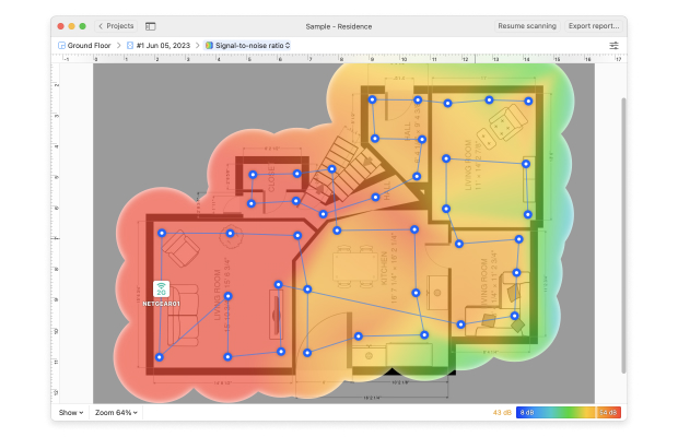 Carte thermique WiFi