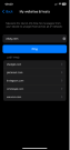 Meine Websites und Hosts (iOS)