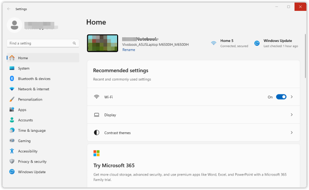Click Start → Settings (in an English OS)