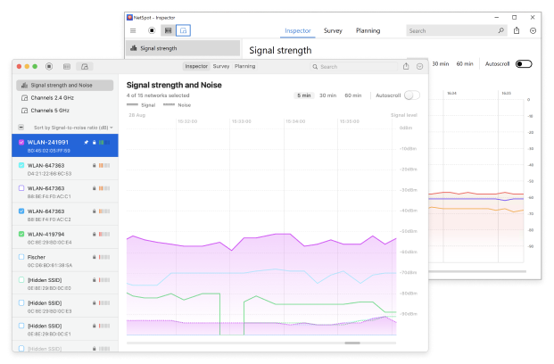 NetSpot — Inspector mode