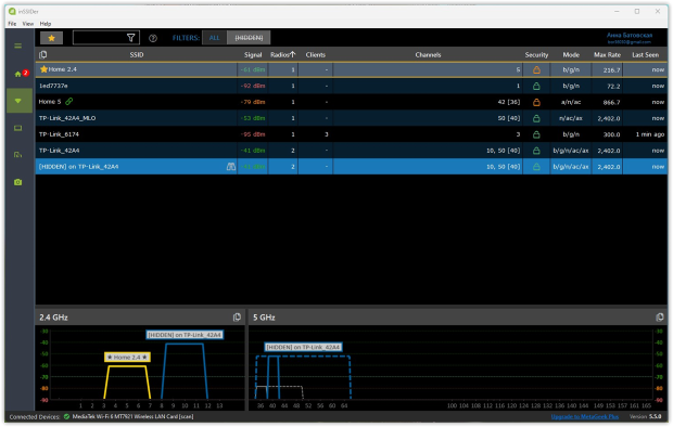 MetaGeek’s inSSIDer MetaGeek’s inSSIDer