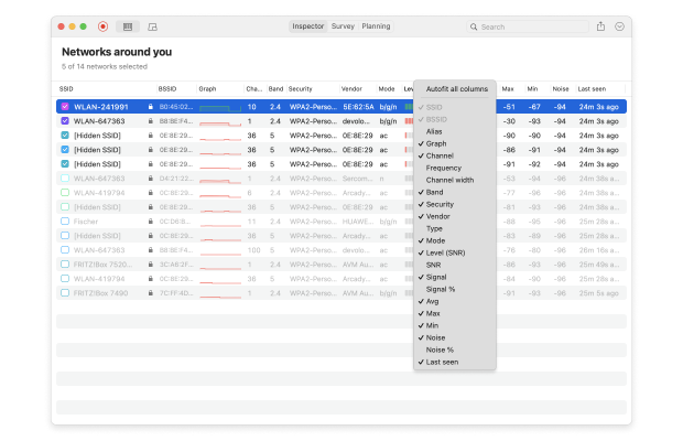 NetSpot Inspector Mode