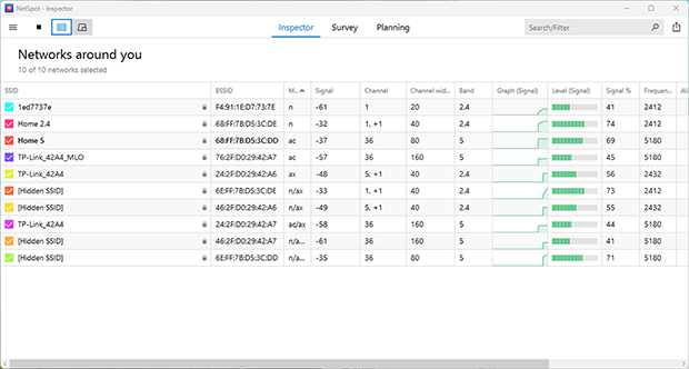 NetSpot’s Inspector Mode