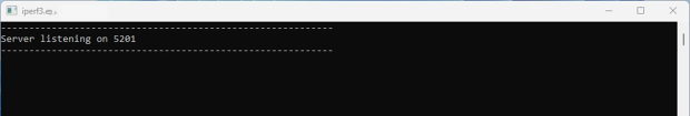 Set up iPerf by running iperf3 -s Set up iPerf by running iperf3 -s