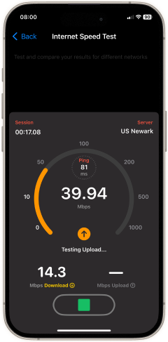 Testen Sie Ihre Internetgeschwindigkeit mit NetSpot